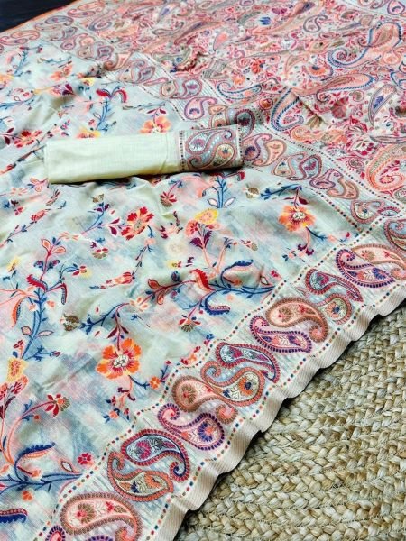 Kashmiri Pure Zari Weaving Saree Designer Wedding Sarees Wholesale