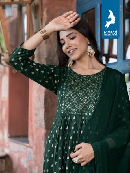 KAYA LAILA NYRA RAYON PRINT KURTI SET 3 Piece Kurti Set