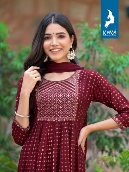 KAYA LAILA NYRA RAYON PRINT KURTI SET 3 Piece Kurti Set