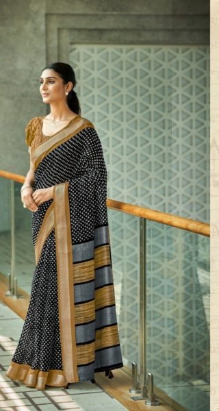 Khadi Cotton Saree Uniform with Zari Border - Ready Stock Cotton Sarees Wholesale