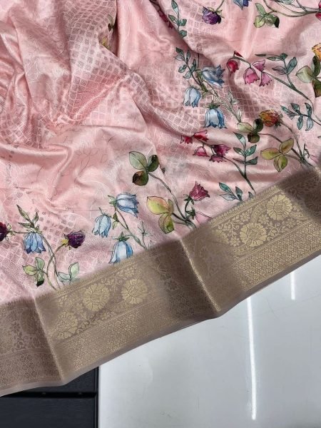 Kiara Pure Soft Silk Sareee With Art Print Silk Sarees Wholesale