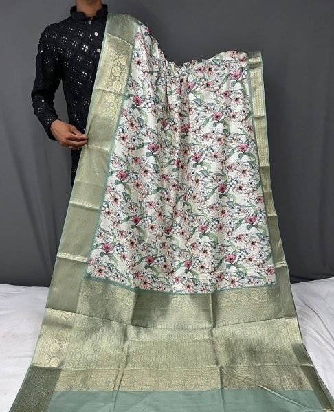 Kiara Pure Soft Silk Sareee With Art Print Silk Sarees Wholesale