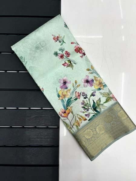 Kiara Pure Soft Silk Sareee With Art Print Silk Sarees Wholesale