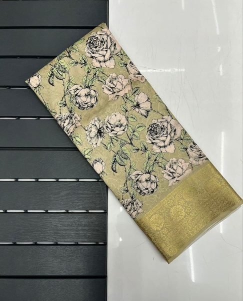 Kiara Pure Soft Silk Sareee With Art Print Silk Sarees Wholesale