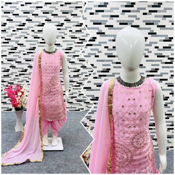Kids Special Heavy Fox Georgette Dhoti Salwar Suit  Girls Wear