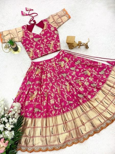 Kids Stylish Rayon Lehenga Choli Set Beautiful Designer Festive Wear Ready to Wear for Girls  Girls Wear