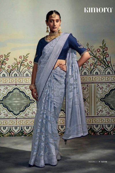 Kimora Meera Premium Soft Brasso Saree Collection Single available  Designer Wedding Sarees Wholesale