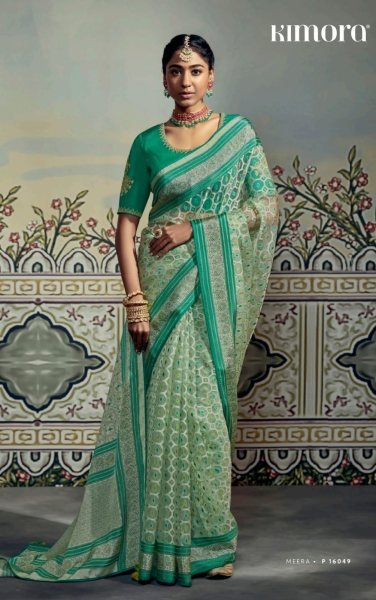 Kimora Meera Premium Soft Brasso Saree Collection Single available  Designer Wedding Sarees Wholesale