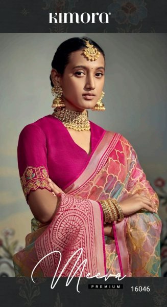 Kimora Meera Premium Soft Brasso Saree Collection Single available  Designer Wedding Sarees Wholesale