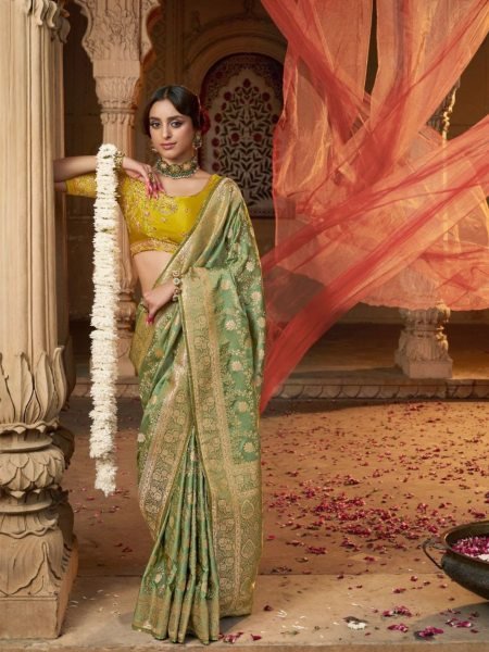 KIRA KAYA Satin Silk Saree Set 8 Pcs Wedding Collection for Women Sarees 