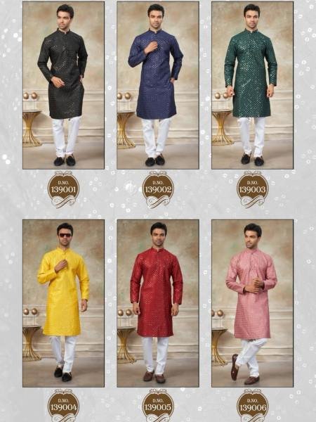Latest Digital Print Silk Kurta Pajama Collection with Sequins Work At Wholesale Price Mens Wear
