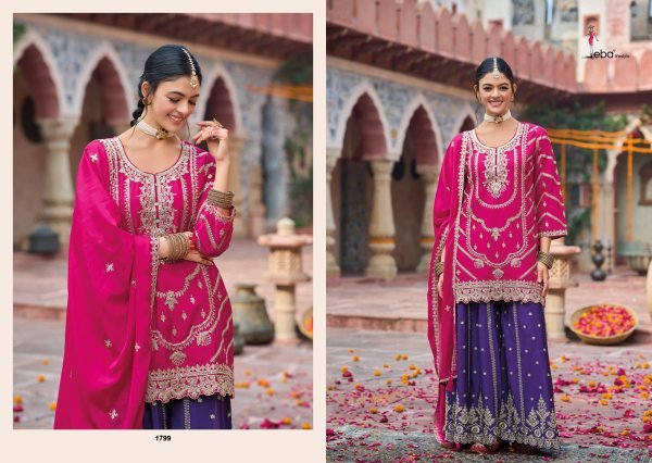 Latest Festive Collection 2025 Eba Kanak Designer Sharara   Salwar Suits Designer Plazzo Salwar Suits Wholesale