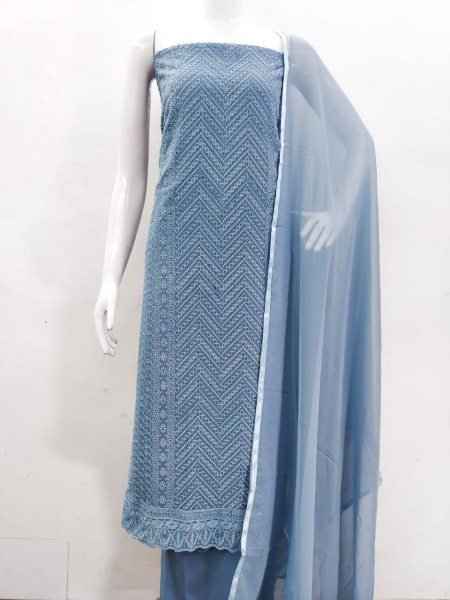 Latest Georgette Dress Material With For Women  Color Set Matching Dress Material Wholesale