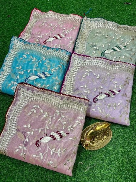 Latest Silk Saree With Gota Work For Women Silk Sarees Wholesale