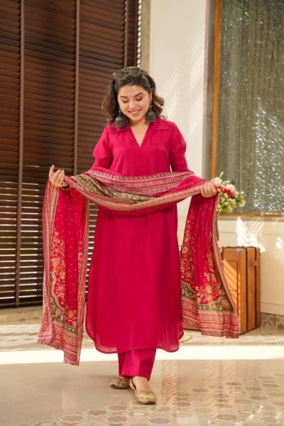 Latest South Cotton Kurti Set with Dupatta Ready to Wear 3 Piece Party Wear Kurta Set for Women New Collection at Manufacturer Rate 3 Piece Kurti Set