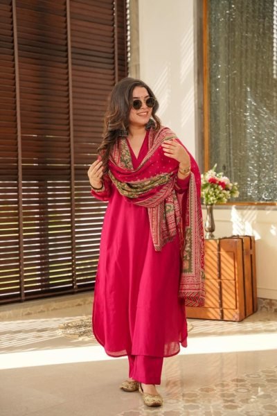 Latest South Cotton Kurti Set with Dupatta Ready to Wear 3 Piece Party Wear Kurta Set for Women New Collection at Manufacturer Rate 3 Piece Kurti Set