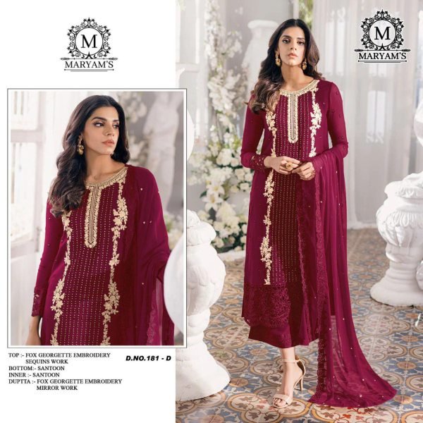 Latest Trending Salwar Suits Georgette With Dupatta Embroidery Work Pakistani Suits Wholesale