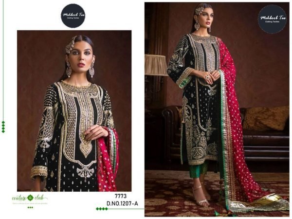 Latest Velvet Salwar Suit Material Embroidered Work with Pakistani Three Set Suit Pakistani Suits Wholesale