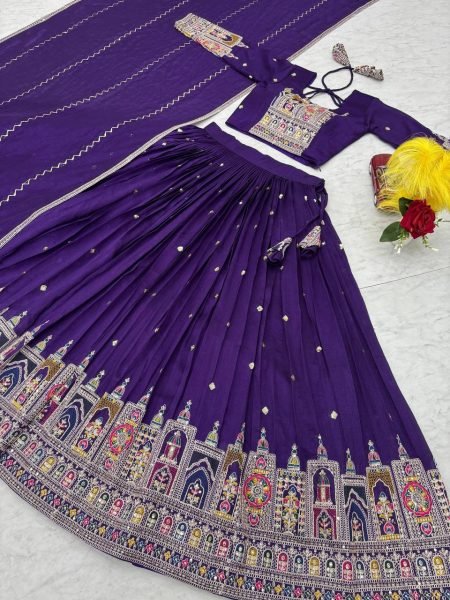Latest Vichitra Silk Lehenga Choli 2025 Embroidered Wedding Lehenga Set with Dupatta Available Online   for Export Heavy Sequence Collection Designer Lehenga Choli