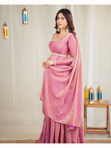 Launching New Designer Party Wear Gown Saree with Dupatta   GOWN SAREE