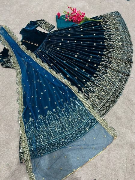 Launching New Viscose Velvet Gown With Embroidery Work  Ready To Wear Collection