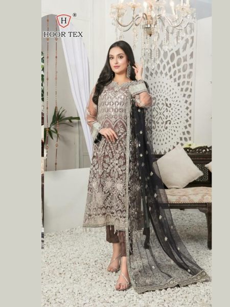launching Pakistani Heavy Net With Embroidery Sequence Work Suit Collection  