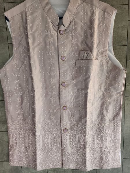 Lavender Designer Malai Satin Kurta Koti Set with Pyjama For Festival Collection Kurta Pajama Wholesale
