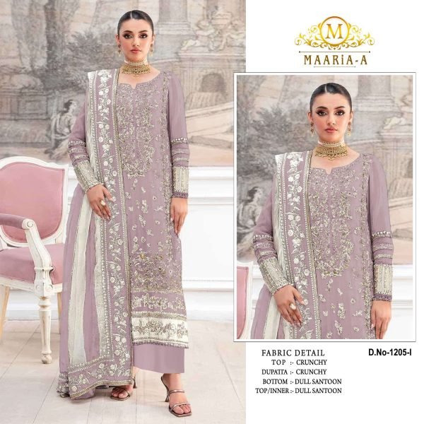 Lavender Designer Suit Material and Readymade Suit Set for Women Pakistani Suits Wholesale