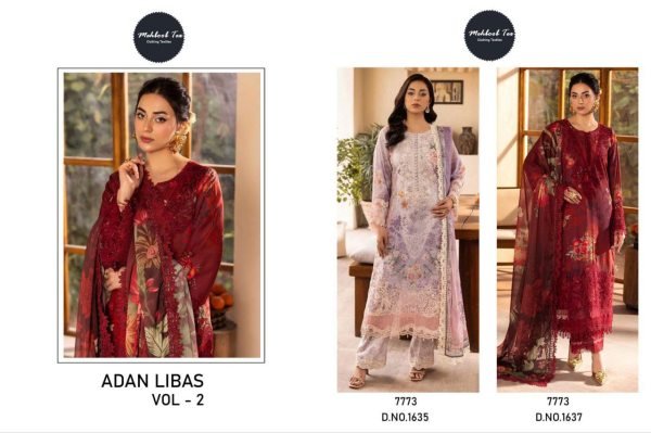 Lavender Lilac Pure Cotton Printed Pakistani Suit with Self Embroidery and Chiffon Dupatta Pakistani Suits Wholesale