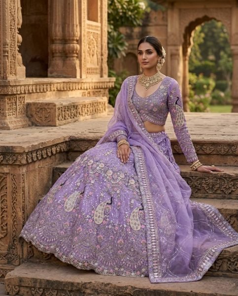 Iconic Lavender Soft Butterfly Net Lehenga with Coding Sequins Work For Wedding Special  Designer Lehenga Choli