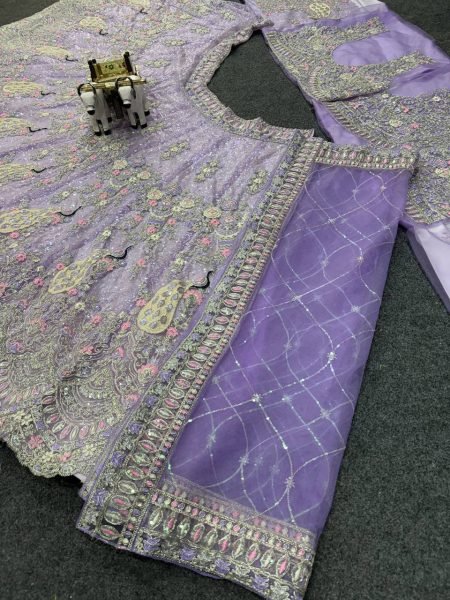 Iconic Lavender Soft Butterfly Net Lehenga with Coding Sequins Work For Wedding Special  Designer Lehenga Choli