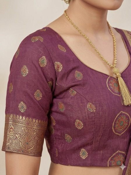 Lavish Maroon Nylon Tissue Saree with Zarkan Work for Party Wear Printed Cotton Sarees Wholesale