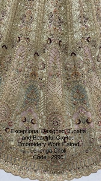 Lavish White Pure Soft Heavy Net Sequins Embroidery Work Bridal Lehenga Bridal Lehenga Choli