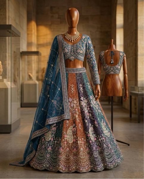 Legendary Blue Party Wear Soft Butterfly Net Lehenga with Rich Coding Sequins Work Bridal Lehenga Choli