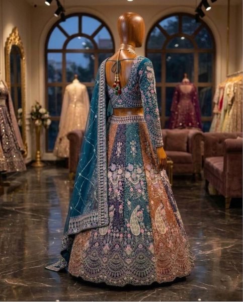 Legendary Blue Party Wear Soft Butterfly Net Lehenga with Rich Coding Sequins Work Bridal Lehenga Choli