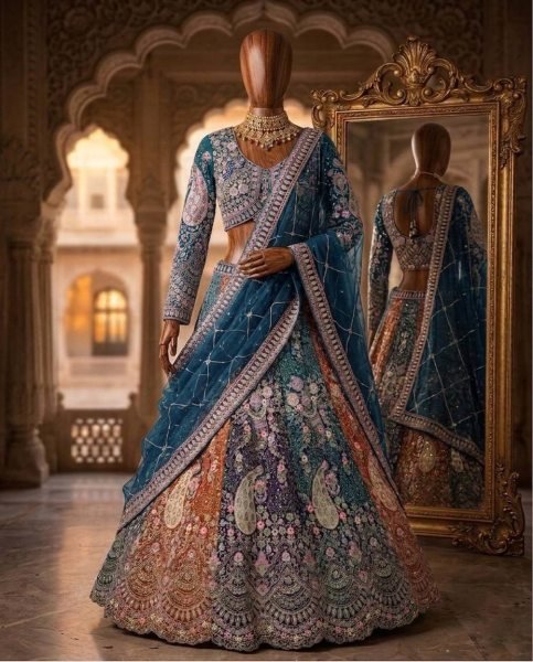 Legendary Blue Party Wear Soft Butterfly Net Lehenga with Rich Coding Sequins Work Bridal Lehenga Choli