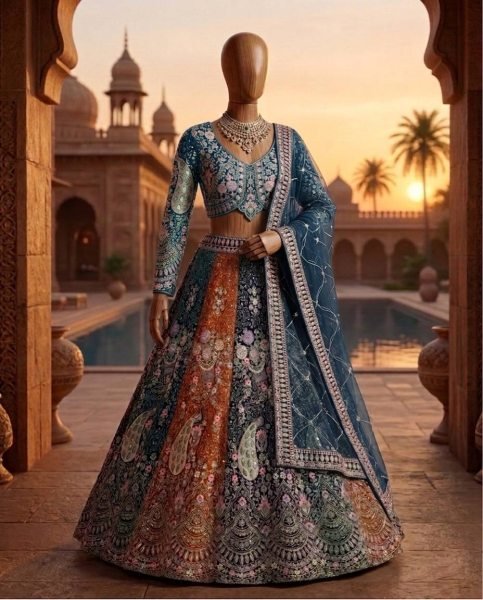 Legendary Blue Party Wear Soft Butterfly Net Lehenga with Rich Coding Sequins Work Bridal Lehenga Choli