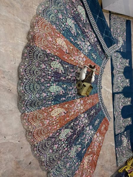 Legendary Blue Party Wear Soft Butterfly Net Lehenga with Rich Coding Sequins Work Bridal Lehenga Choli