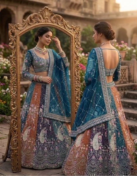 Legendary Blue Party Wear Soft Butterfly Net Lehenga with Rich Coding Sequins Work Bridal Lehenga Choli