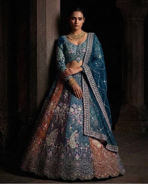 Legendary Blue Party Wear Soft Butterfly Net Lehenga with Rich Coding Sequins Work Bridal Lehenga Choli