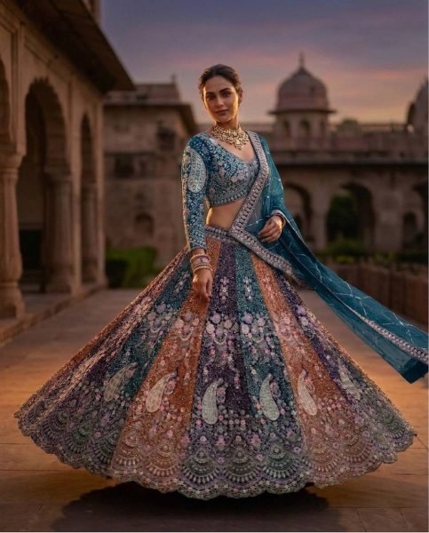 Legendary Blue Party Wear Soft Butterfly Net Lehenga with Rich Coding Sequins Work Bridal Lehenga Choli