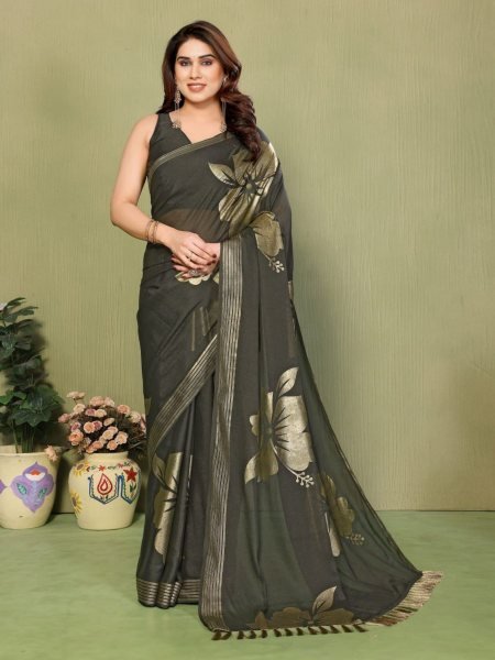 Legendary Freen Soft Georgette Silk Saree with Simple and Stylish Look Sarees 