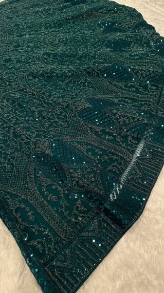 Legendary Green Net Lehenga Choli with Dori Sequins Work at Wholesale Rate Bollywood Lehenga Choli