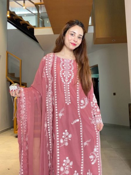Legendary Pink Mul Chanderi Embroidered Top Pant Dupatta Set with Cut Work Ready To Wear Collection