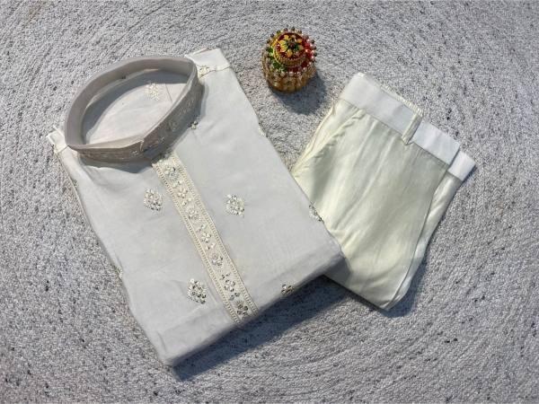 Light Colors Men’s Traditional Soft Heavy Silk Kurta Pajama Set 2026 Kurta Pajama Wholesale