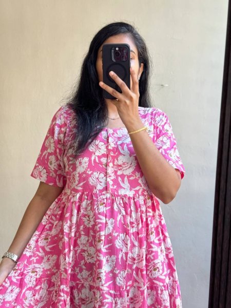 Light   Lovely Pink Cotton Kurtis for Summer 2025 Cotton Kurtis Wholesale