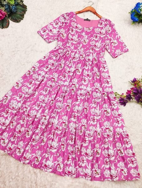 Light   Lovely Pink Cotton Kurtis for Summer 2025 Cotton Kurtis Wholesale