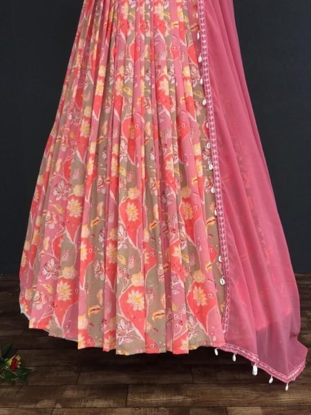 Light Pink Colour Long  Gown With Dupatta Kurti With Dupatta Wholesale