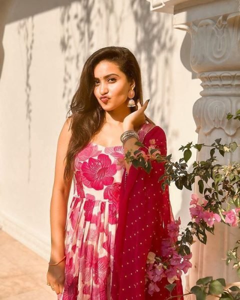 Light Pink Flower Printed Georgette Gown With Dupatta Kurti With Dupatta Wholesale