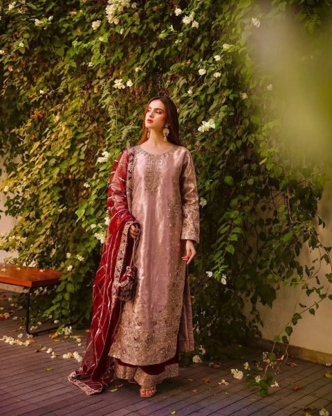 Light Pink Salwar Suit With Dupatta in Fendy Silk With Sequence Embroidery Work Ready To Wear Collection
